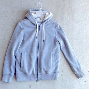 Goodfellow & co men's Fitted heather Gray Fleece Lined Zip Up Hoodie
 Size M